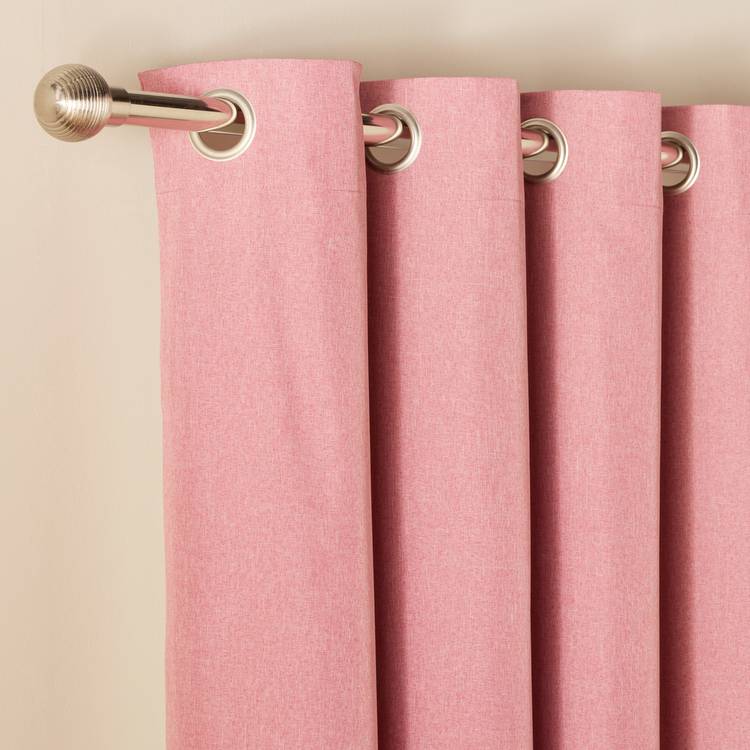 Habitat dusty rose pink blackout eyelet curtains 117x137cm, imported from the UK