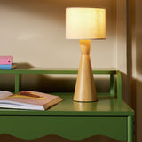 Argos Home rubber wood table lamp natural (British brand)
