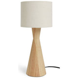 Argos Home rubber wood table lamp natural (British brand)