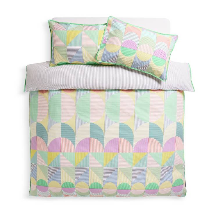 Margo Selby Ned bedding set single size linear geo pattern (British brand)
