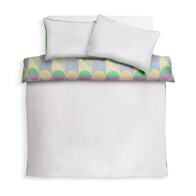 Margo Selby Ned bedding set single size linear geo pattern (British brand)