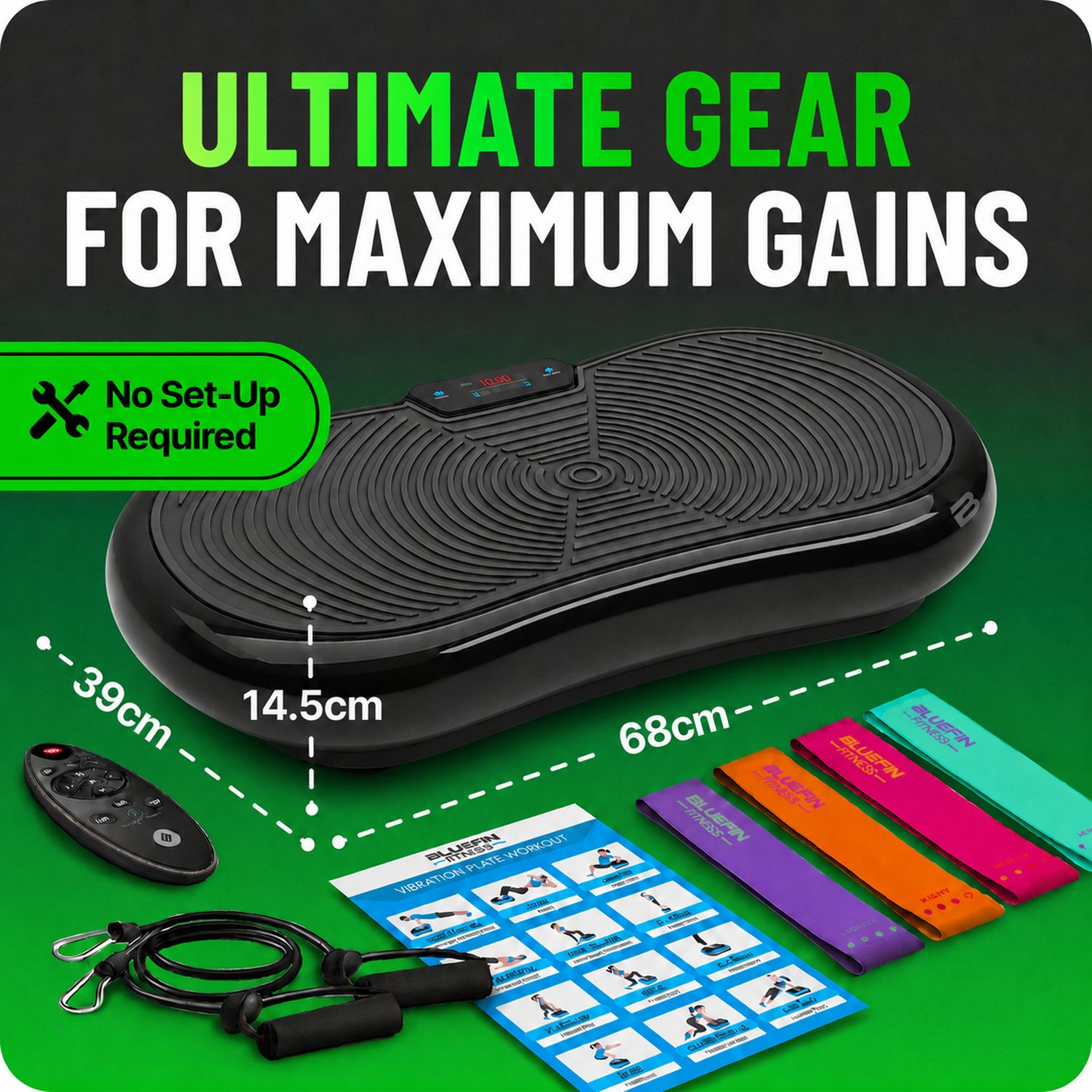 Bluefin ultra slim vibration plate for home fitness - British product