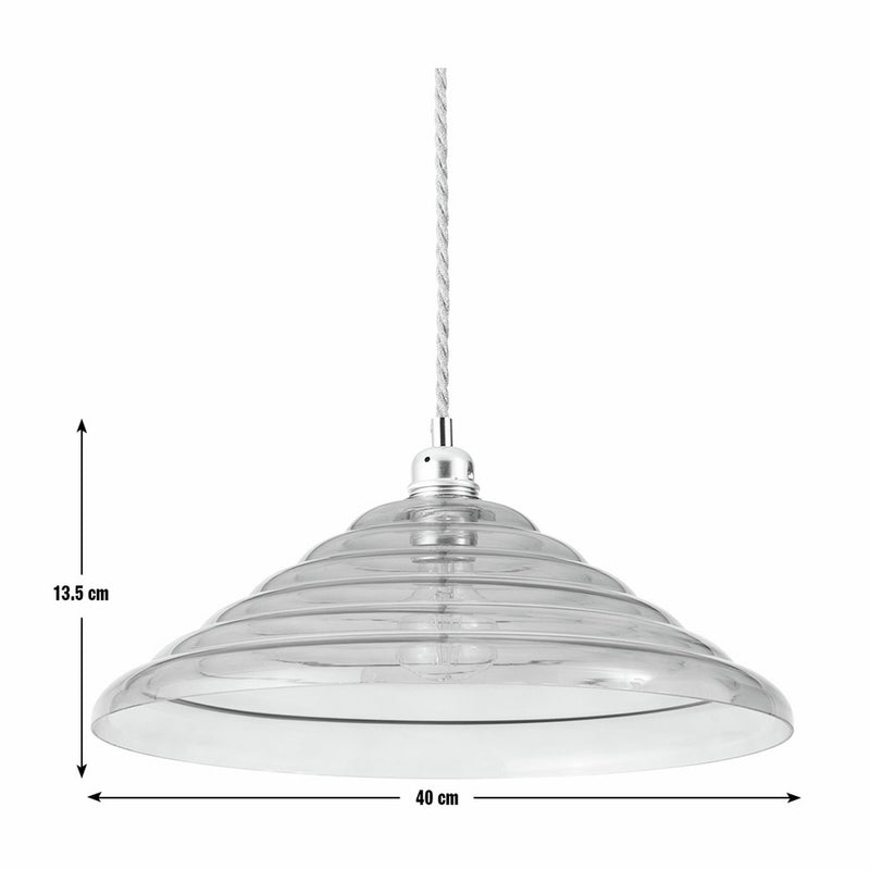 Habitat Ringo green glass lampshade 40cm - British product