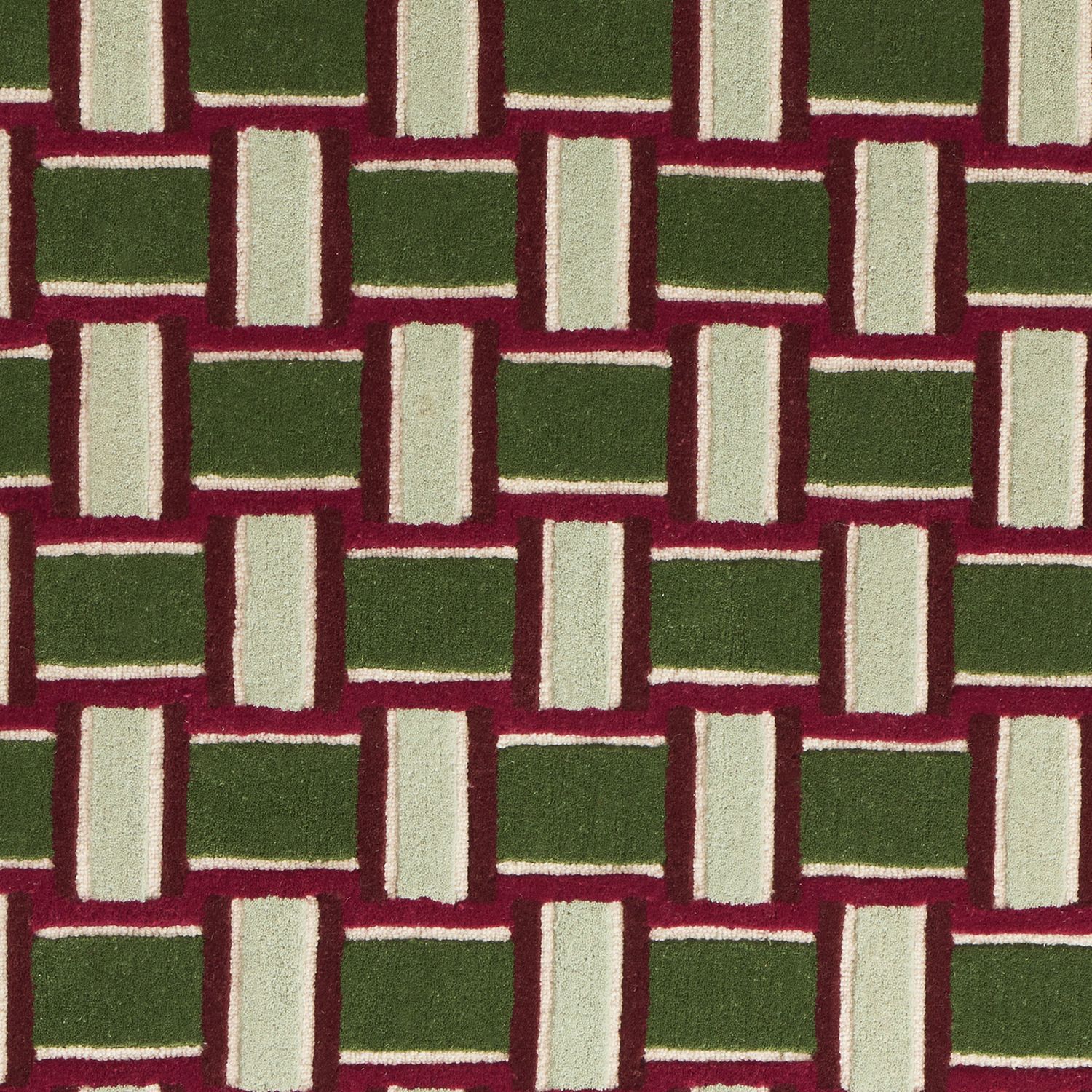 Habitat mid-century burgundy wool rug 120x170cm, UK version