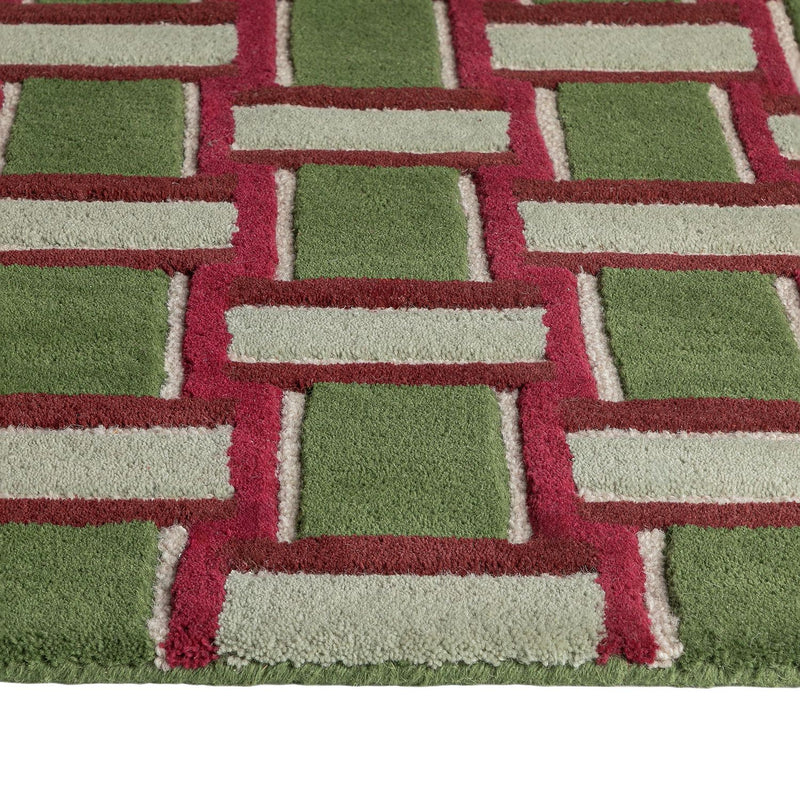 Habitat mid-century burgundy wool rug 120x170cm, UK version