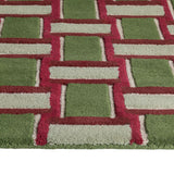 Habitat mid-century burgundy wool rug 120x170cm, UK version