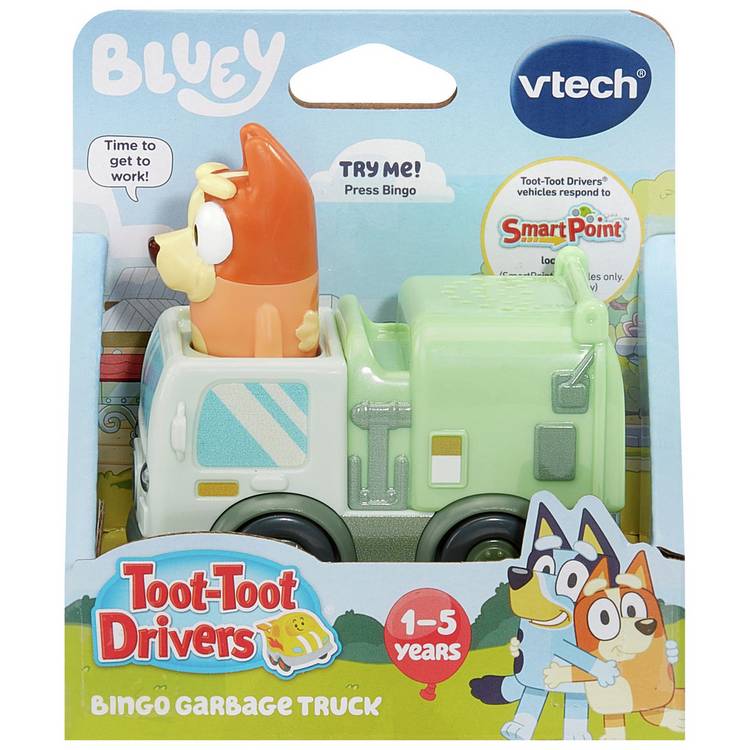 VTech Toot-Toot garbage truck with Bingo, imported from the UK