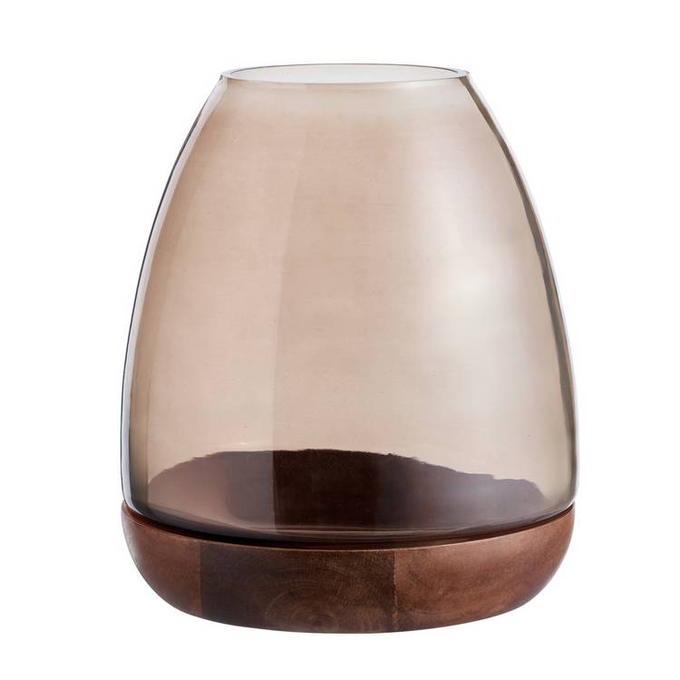 Habitat hurricane candle holder brown 22cm, imported from the UK