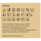 Habitat hurricane candle holder brown 22cm, imported from the UK