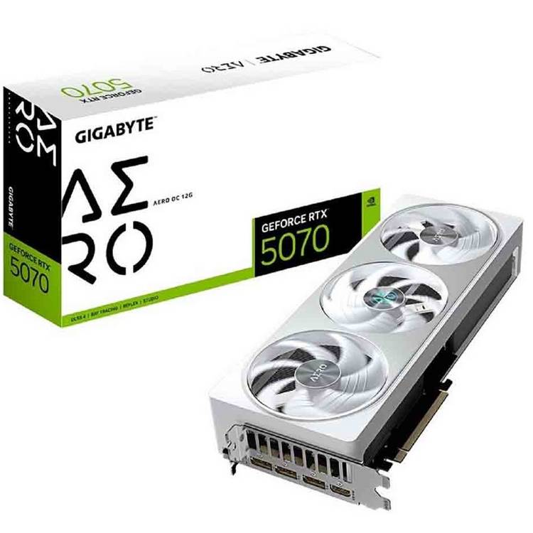 Gigabyte RTX 5070 AERO OC 12GB white graphics card (British brand)