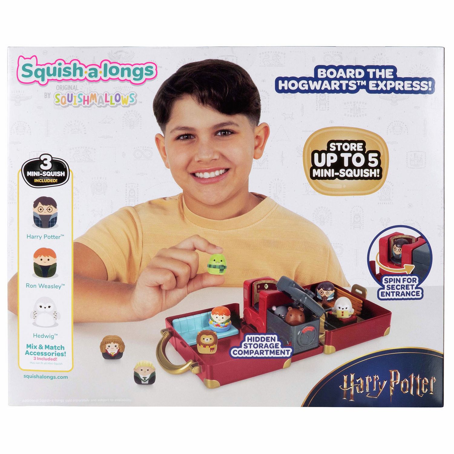 Squish-a-longs Hogwarts Express playset with Harry, Ron and Hedwig (British brand)