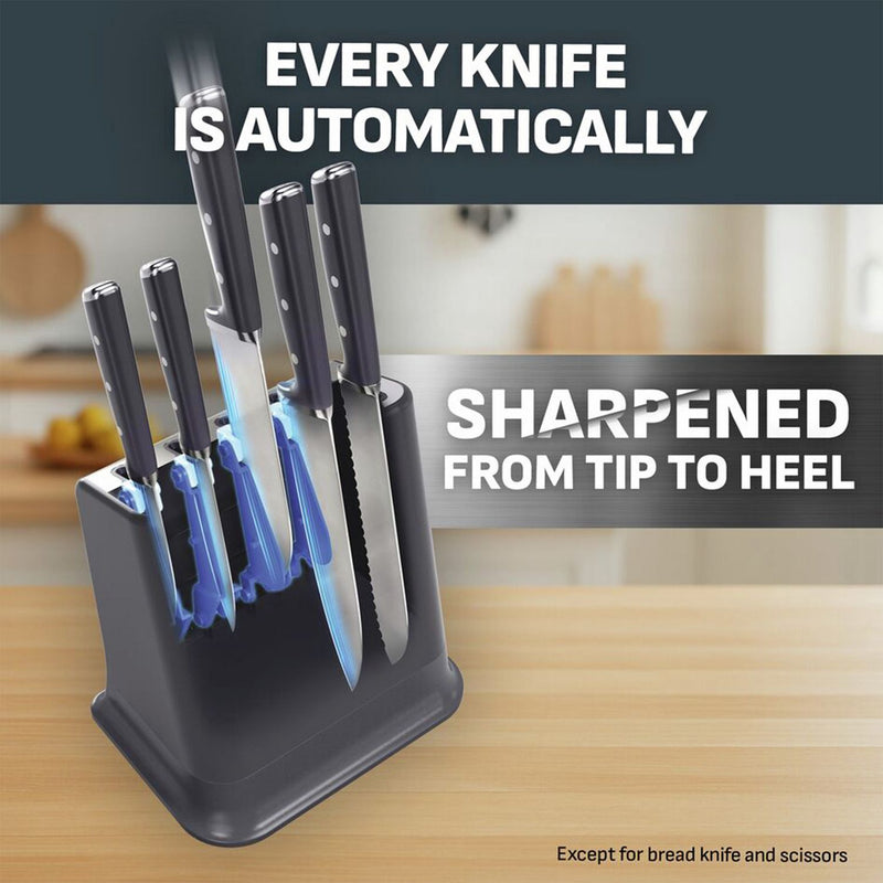 Tefal EverSharp Pro 5 piece knife block blue, UK version