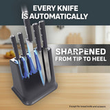 Tefal EverSharp Pro 5 piece knife block blue, UK version