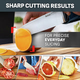 Tefal EverSharp Pro 5 piece knife block blue, UK version