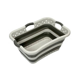 Addis collapsible hip hugger laundry basket 45l grey, UK version