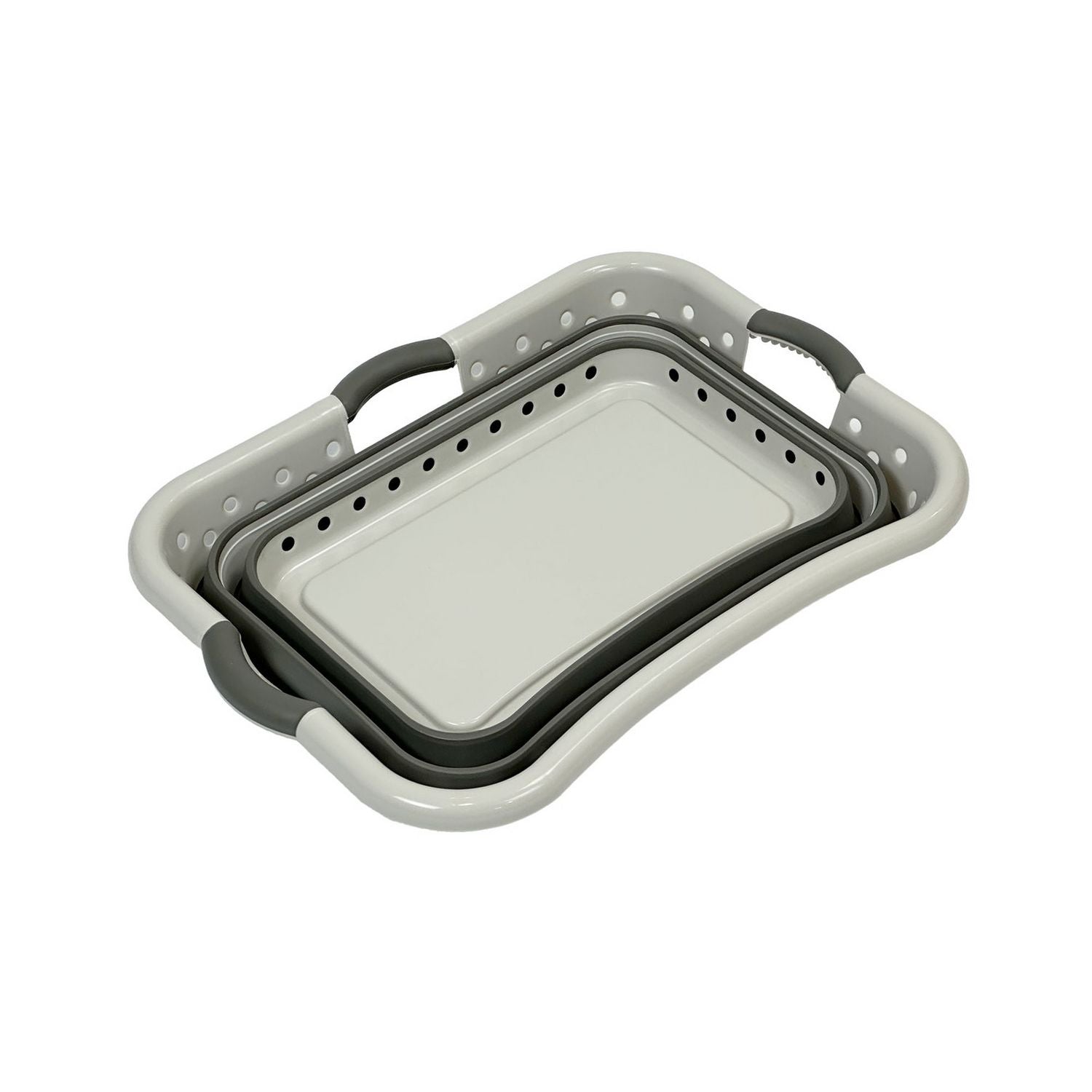 Addis collapsible hip hugger laundry basket 45l grey, UK version