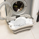 Addis collapsible hip hugger laundry basket 45l grey, UK version