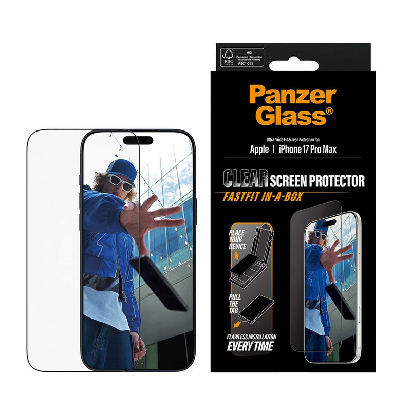 PanzerGlass screen protector for iPhone 17 Pro Max (British brand)