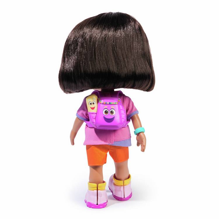 Dora 12-inch Sing & Explore doll with backpack (British brand)