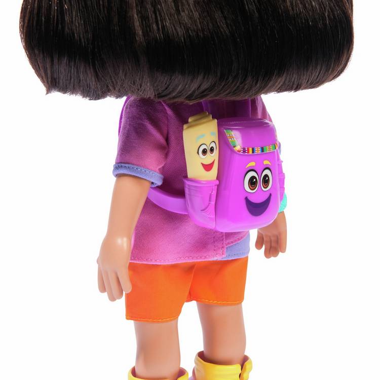 Dora 12-inch Sing & Explore doll with backpack (British brand)