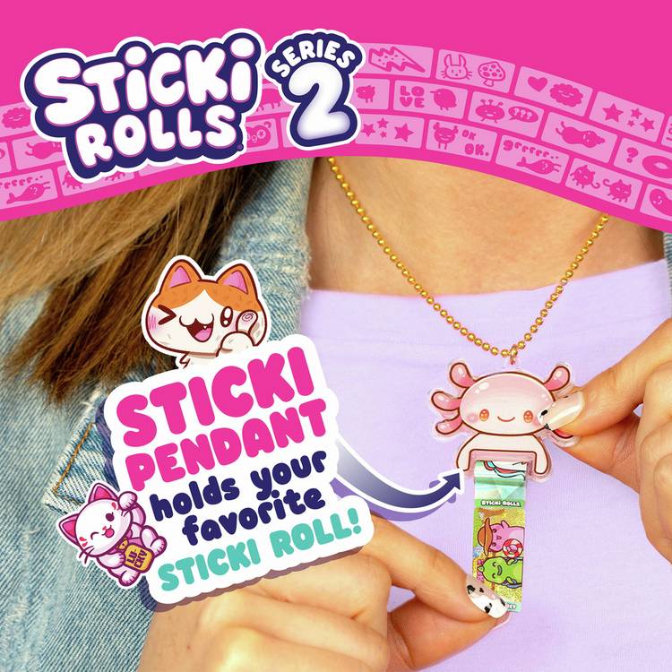 Sticki Rolls Sticki Pendant activity pack with bracelet and stickers, UK version