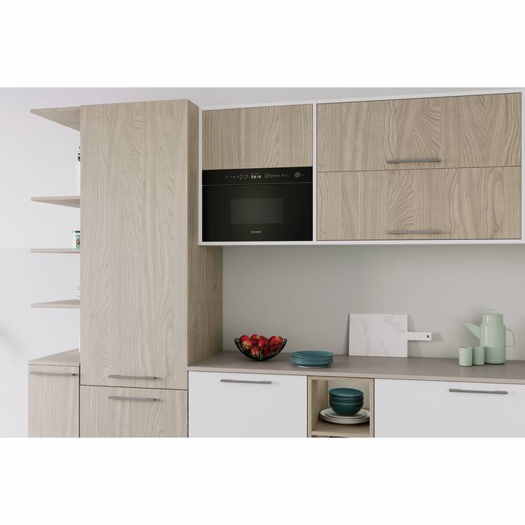 Indesit built-in microwave black 22L (British brand)