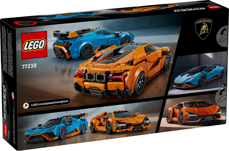 LEGO Speed Champions Lamborghini Revuelto & Huracán STO building set, UK version
