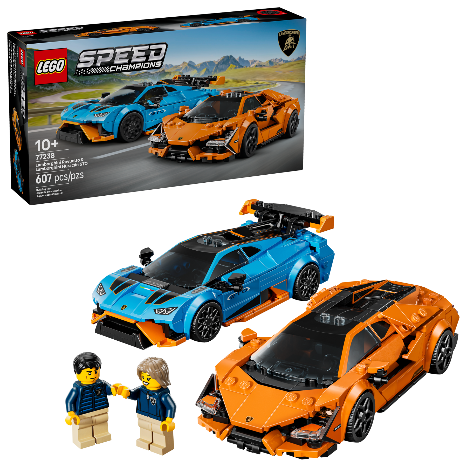 LEGO Speed Champions Lamborghini Revuelto & Huracán STO building set, UK version