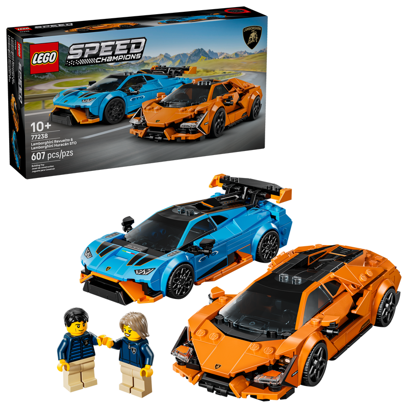 LEGO Speed Champions Lamborghini Revuelto & Huracán STO building set, UK version