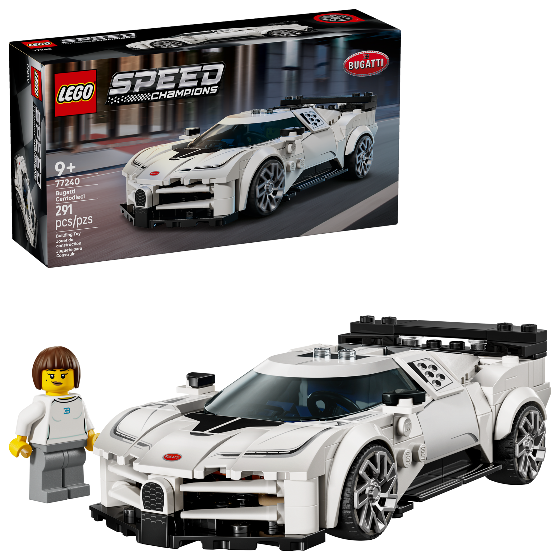 Lego Bugatti Centodieci Hyper Sports Car 291 Pieces - British product