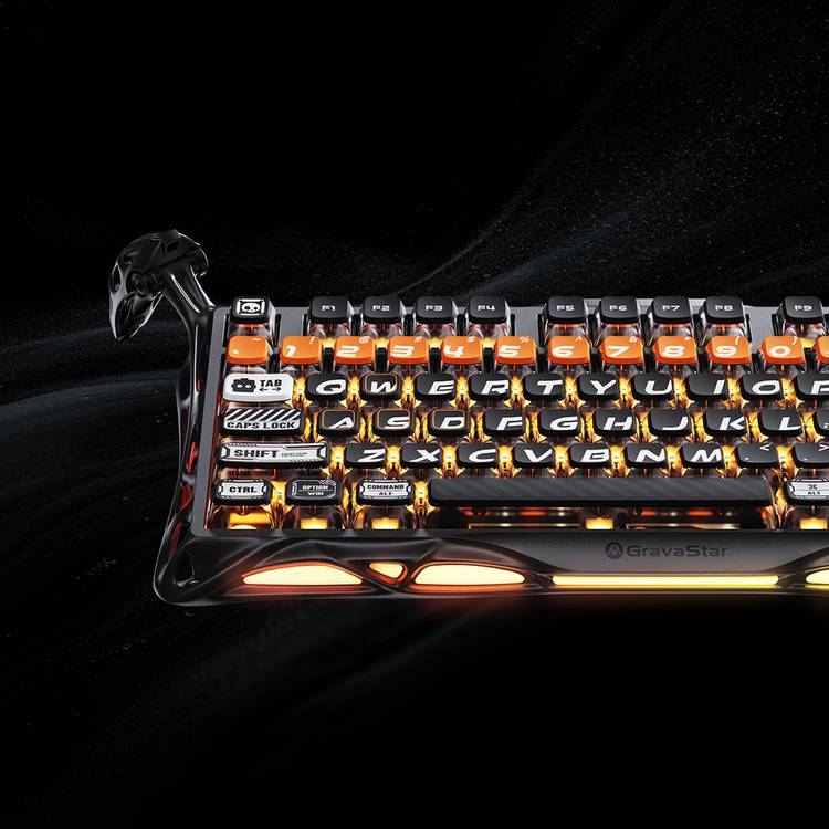 GravaStar Mercury K1 Pro Cyberflare mechanical keyboard - British product