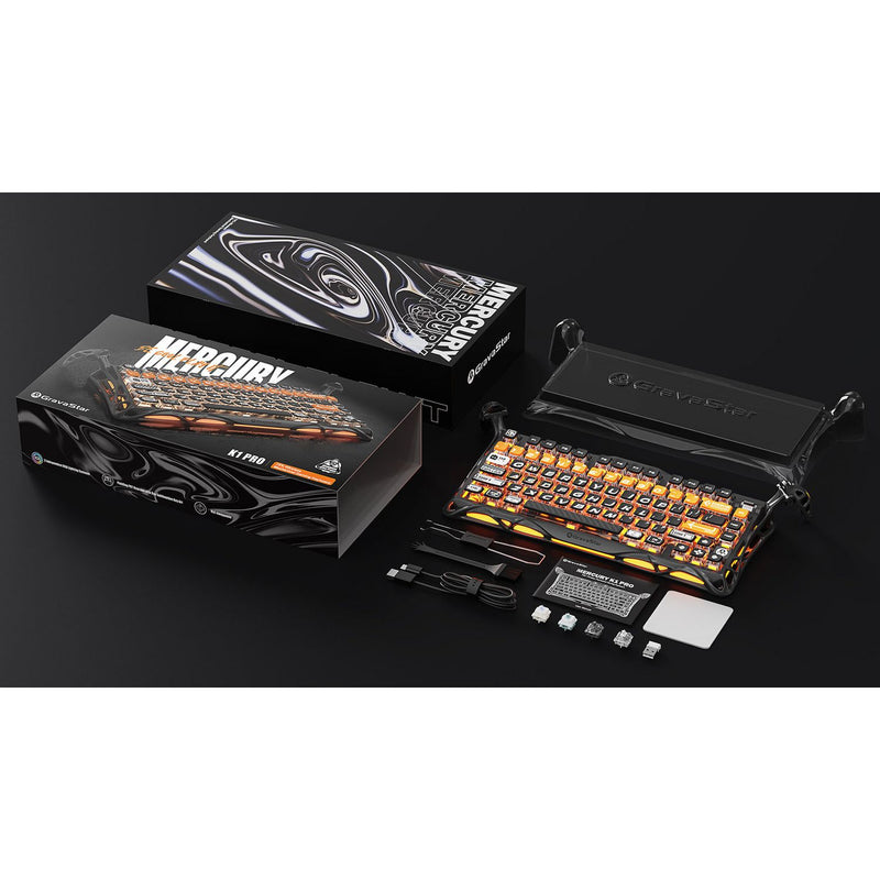GravaStar Mercury K1 Pro Cyberflare mechanical keyboard - British product