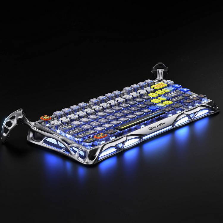 GravaStar Mercury K1 Pro wireless mechanical keyboard silver - British product