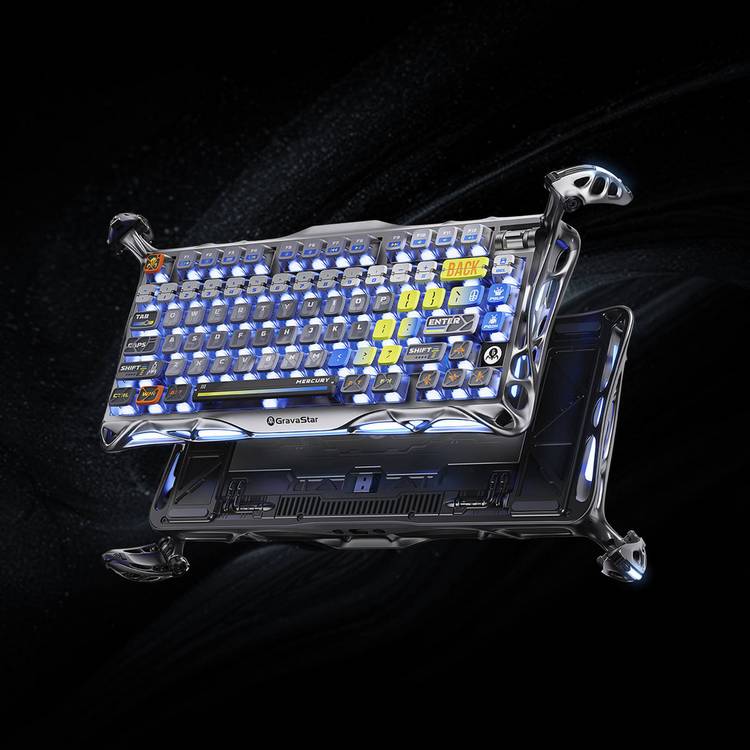 GravaStar Mercury K1 Pro wireless mechanical keyboard silver - British product