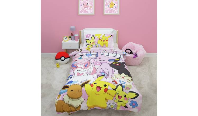 Pokemon pink bedding set single (British brand)