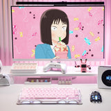 GravaStar gaming keyboard Sakura pink, UK version
