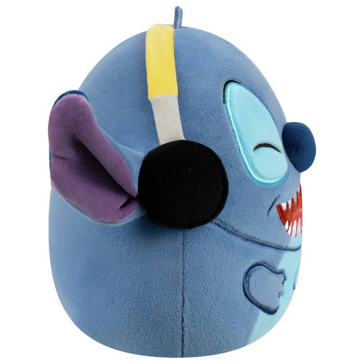 Squishmallows plush toy Disney Stitch with Headphones 8-inch, imported from the UK