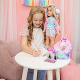 DesignAfriend unicorn chair set with phone laptop notebook (British brand)
