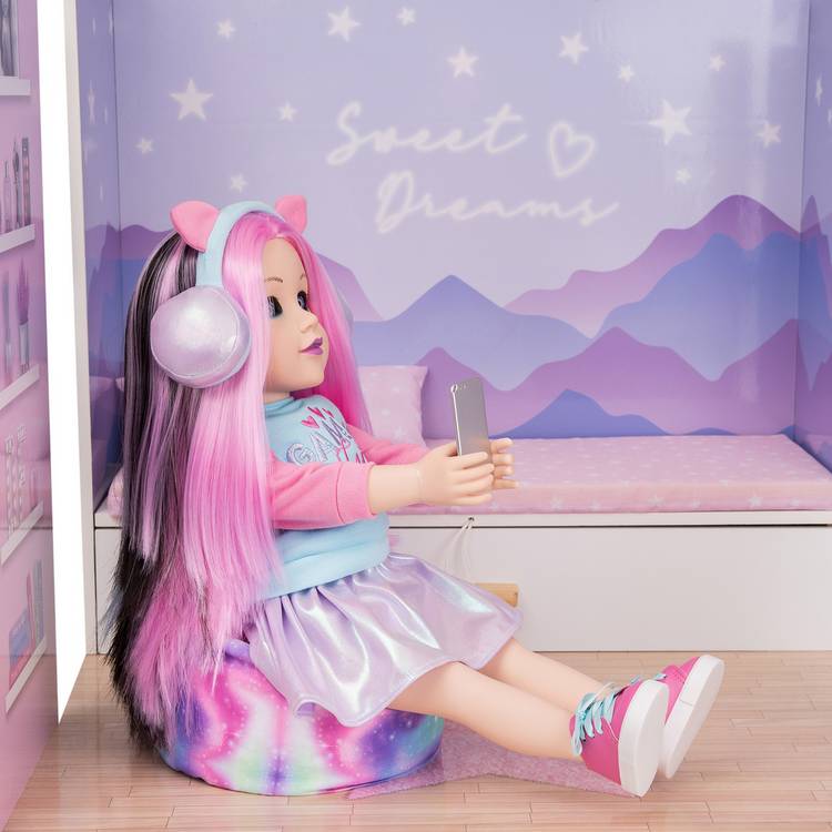 DesignAfriend unicorn chair set with phone laptop notebook (British brand)