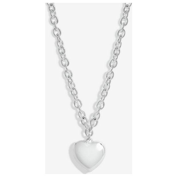 Lipsy silver heart double chain pendant necklace - British product
