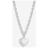 Lipsy silver heart double chain pendant necklace - British product
