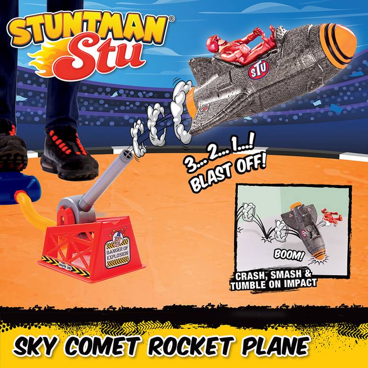 Stuntman Stu rocket plane sky comet 24.7cm, imported from the UK