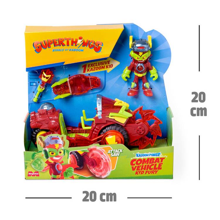 Superthings Fury Combat Vehicle with Kid Fury figure - British product