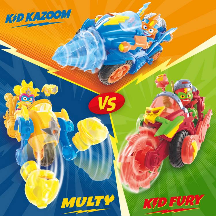 Superthings Fury Combat Vehicle with Kid Fury figure - British product