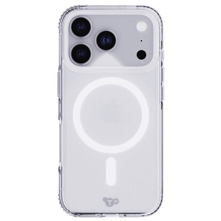Tech21 EvoClear MagSafe phone case for iPhone 17 Pro, imported from the UK