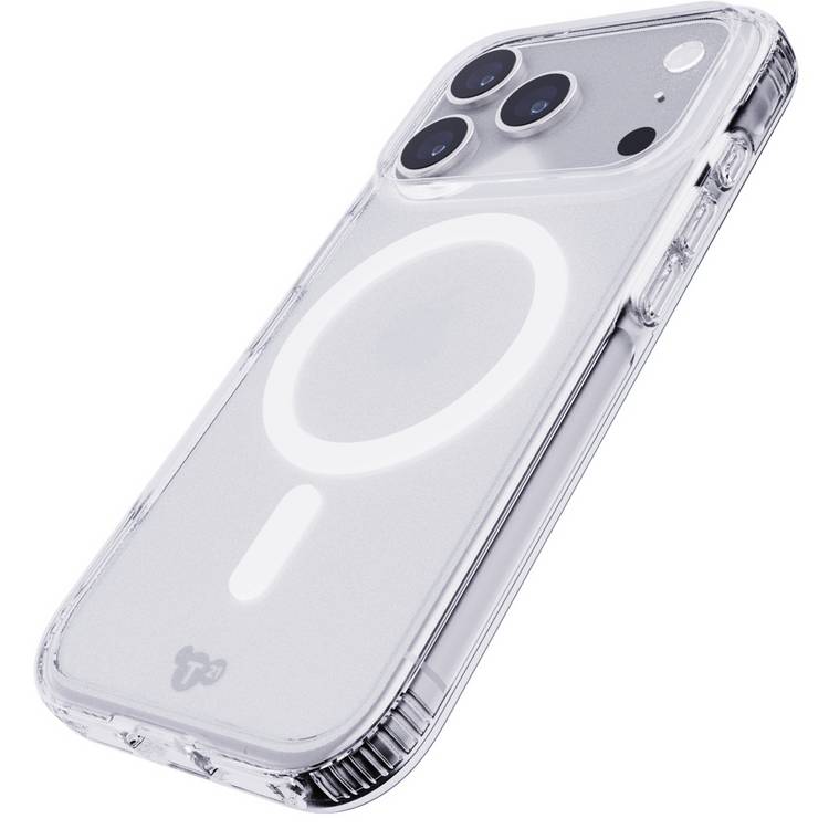 Tech21 EvoClear MagSafe phone case for iPhone 17 Pro, imported from the UK