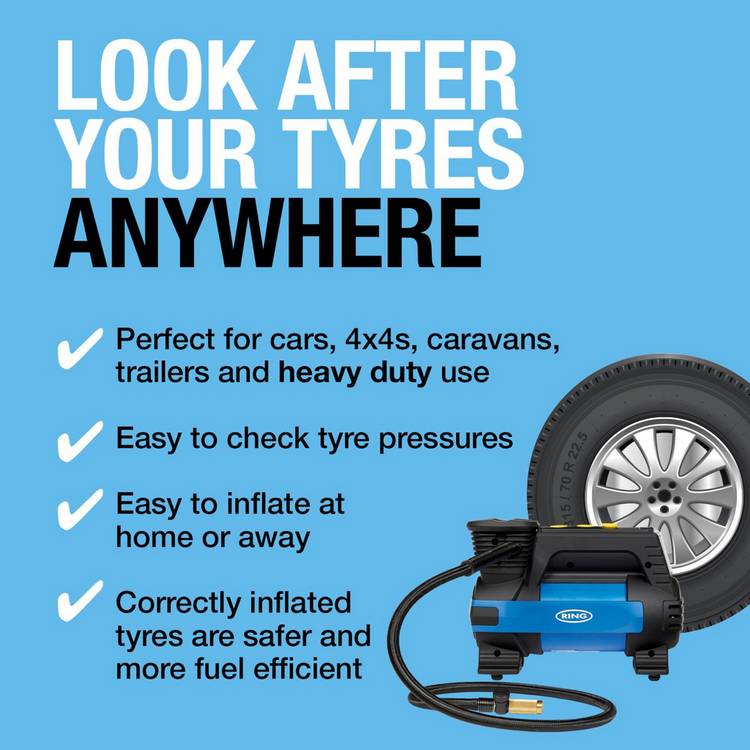 Ring Automotive RAC820 digital tyre inflator heavy duty, UK version