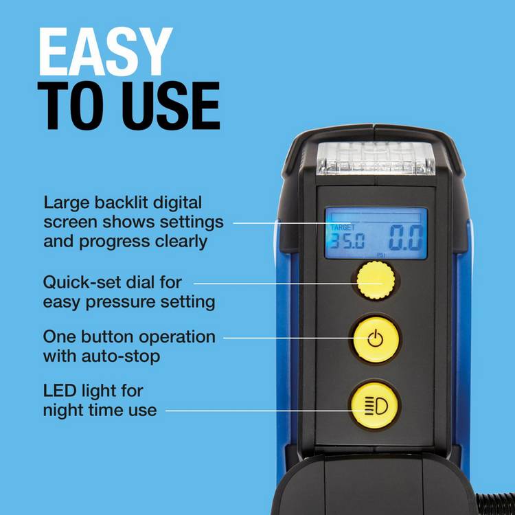 Ring Automotive RAC820 digital tyre inflator heavy duty, UK version