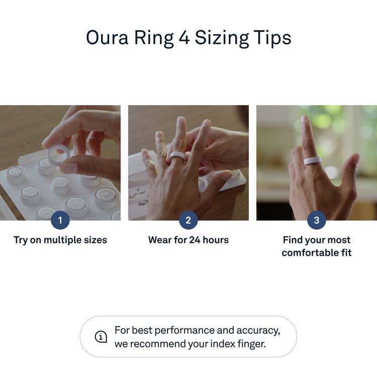 Oura Ring 4 smart ring sizing kit, UK version