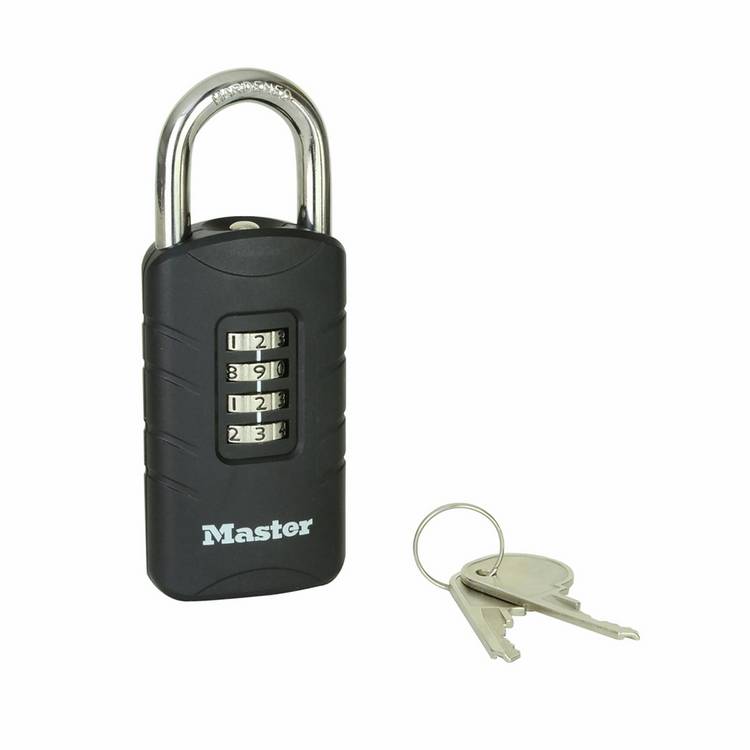 Master Lock combination padlock with override key - British product